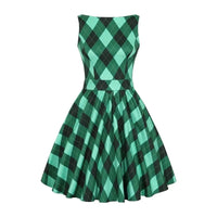 Thumbnail for Tea Dress - Irish Diamond Plaid Lady Vintage Tea Dresses