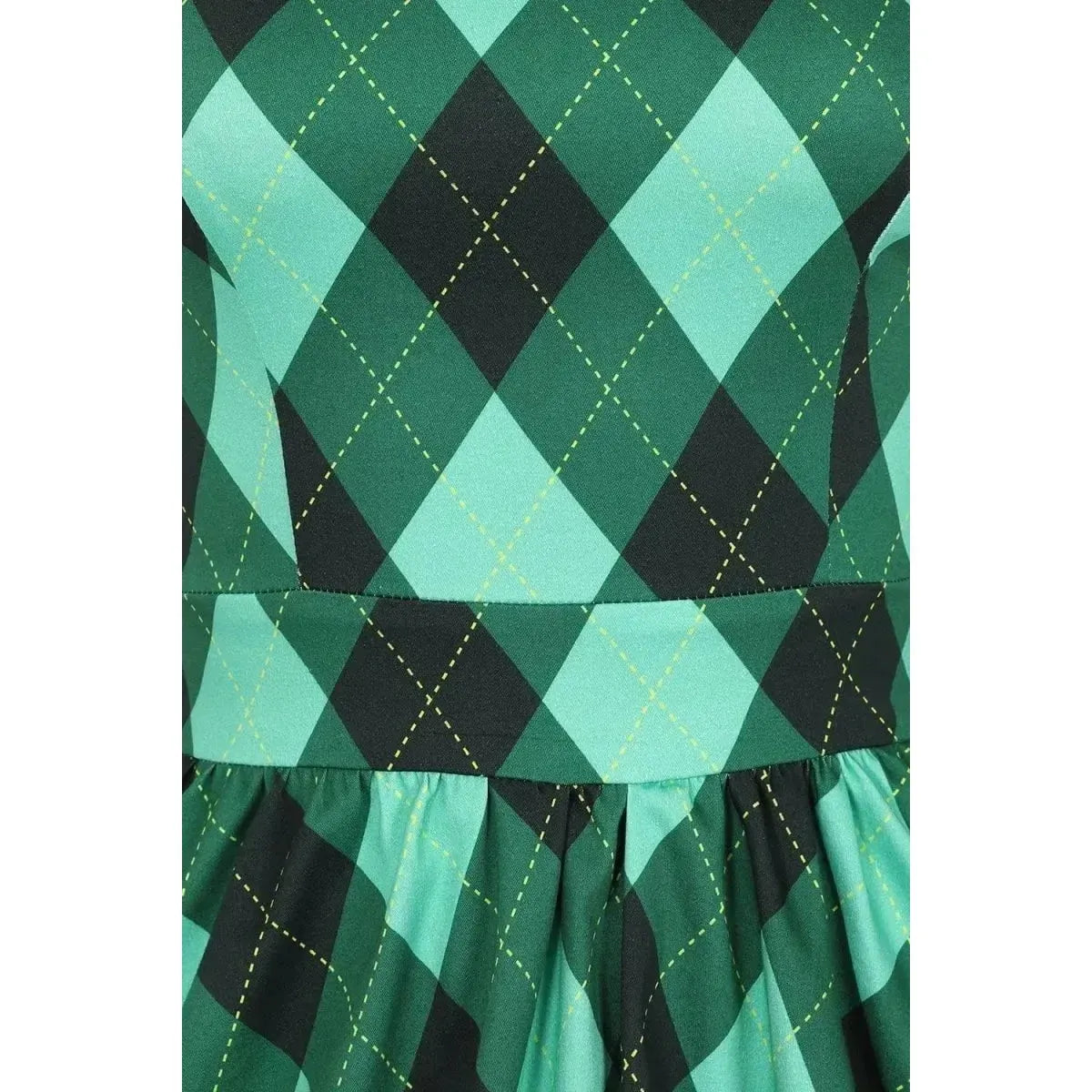 Tea Dress - Irish Diamond Plaid Lady Vintage Tea Dresses