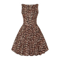 Thumbnail for Tea Dress - Leopard Print Lady Vintage Tea Dresses