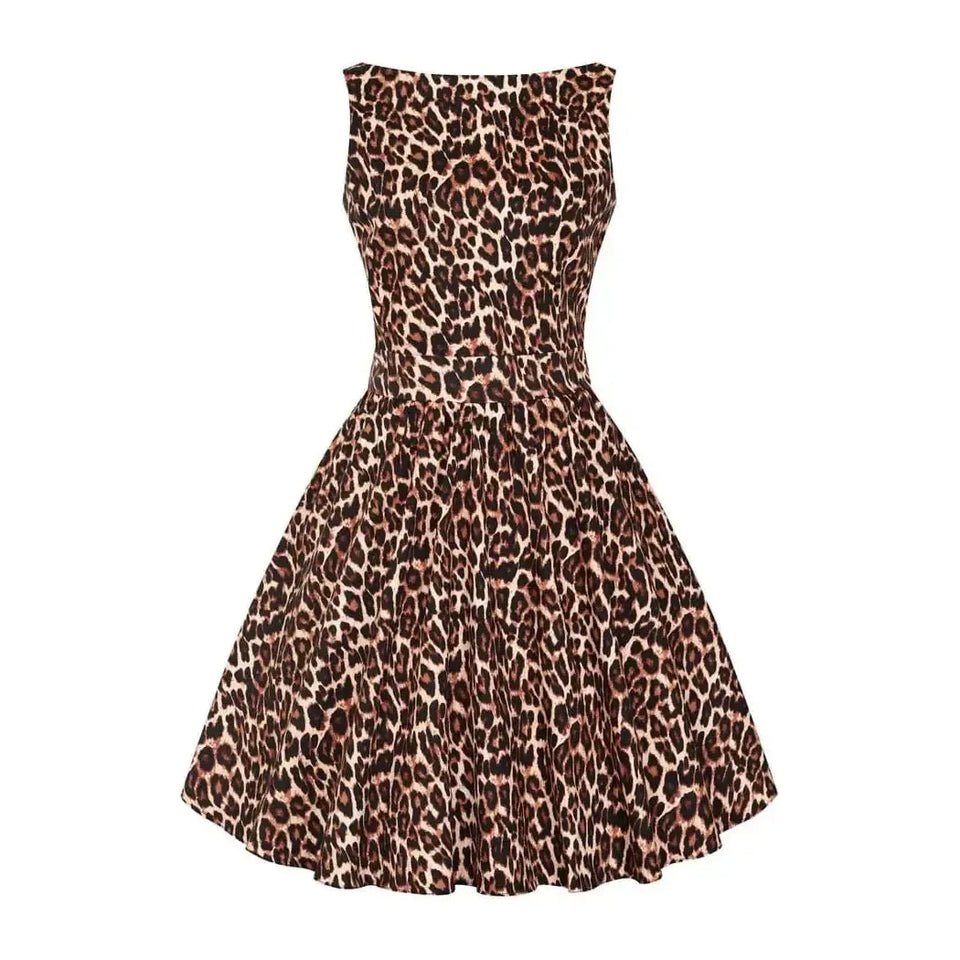 Tea Dress Leopard Print