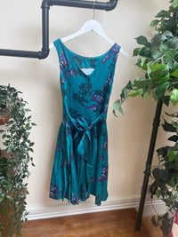 Thumbnail for Tea Dress - Purple Butterflies on Teal (12) 12 Lady Vintage London Outlet
