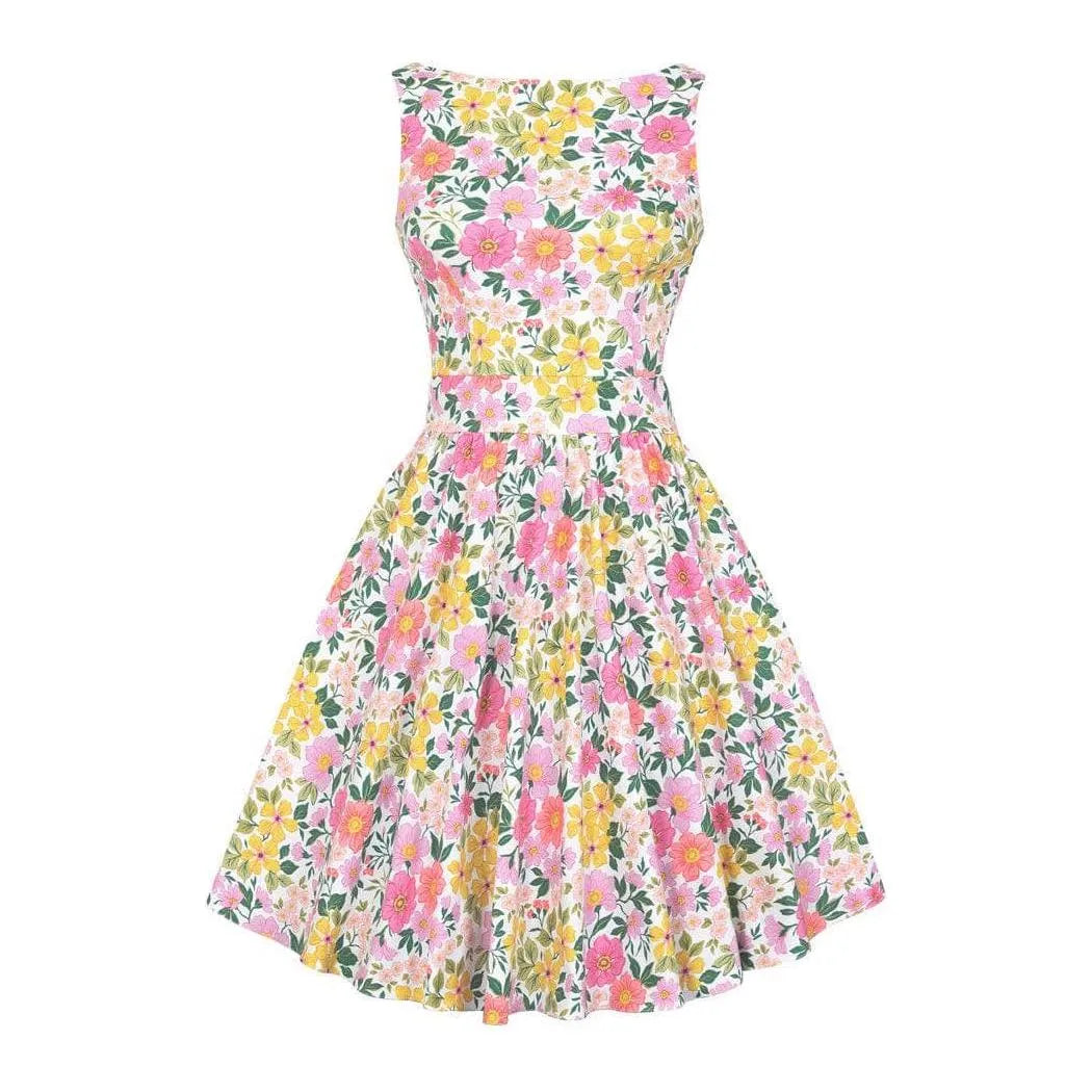 Tea Dress - Spring Floral Lady Vintage Tea Dresses