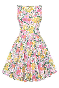 Thumbnail for Tea Dress - Spring Floral Lady Vintage Tea Dresses