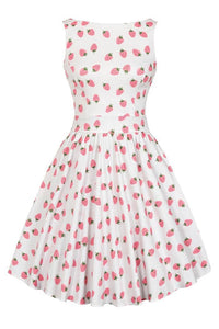 Thumbnail for Tea Dress - Strawberry Cream Lady Vintage Tea Dresses