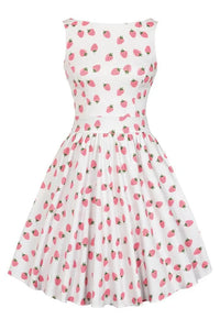 Thumbnail for Tea Dress - Strawberry Cream Lady Vintage Tea Dresses