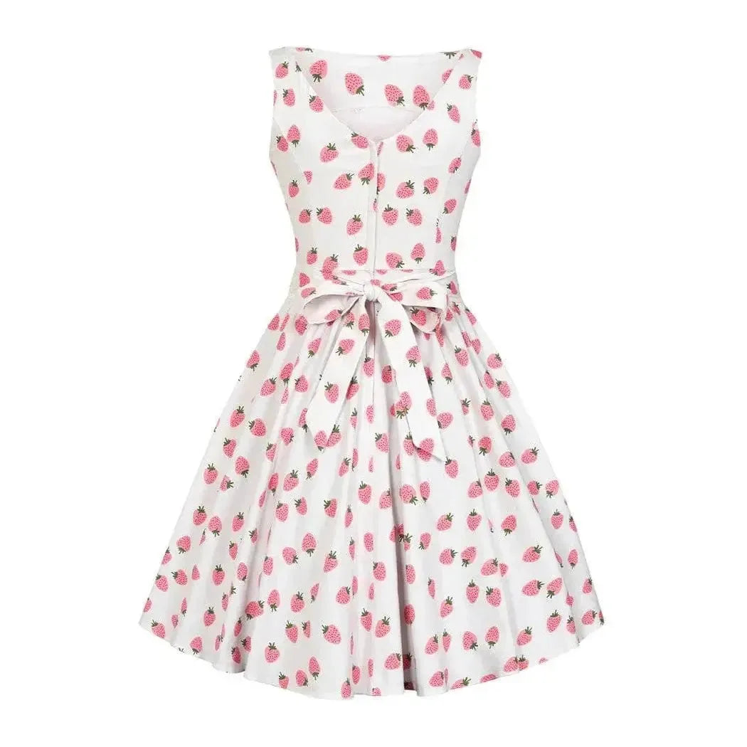 Tea Dress - Strawberry Cream Lady Vintage Tea Dresses