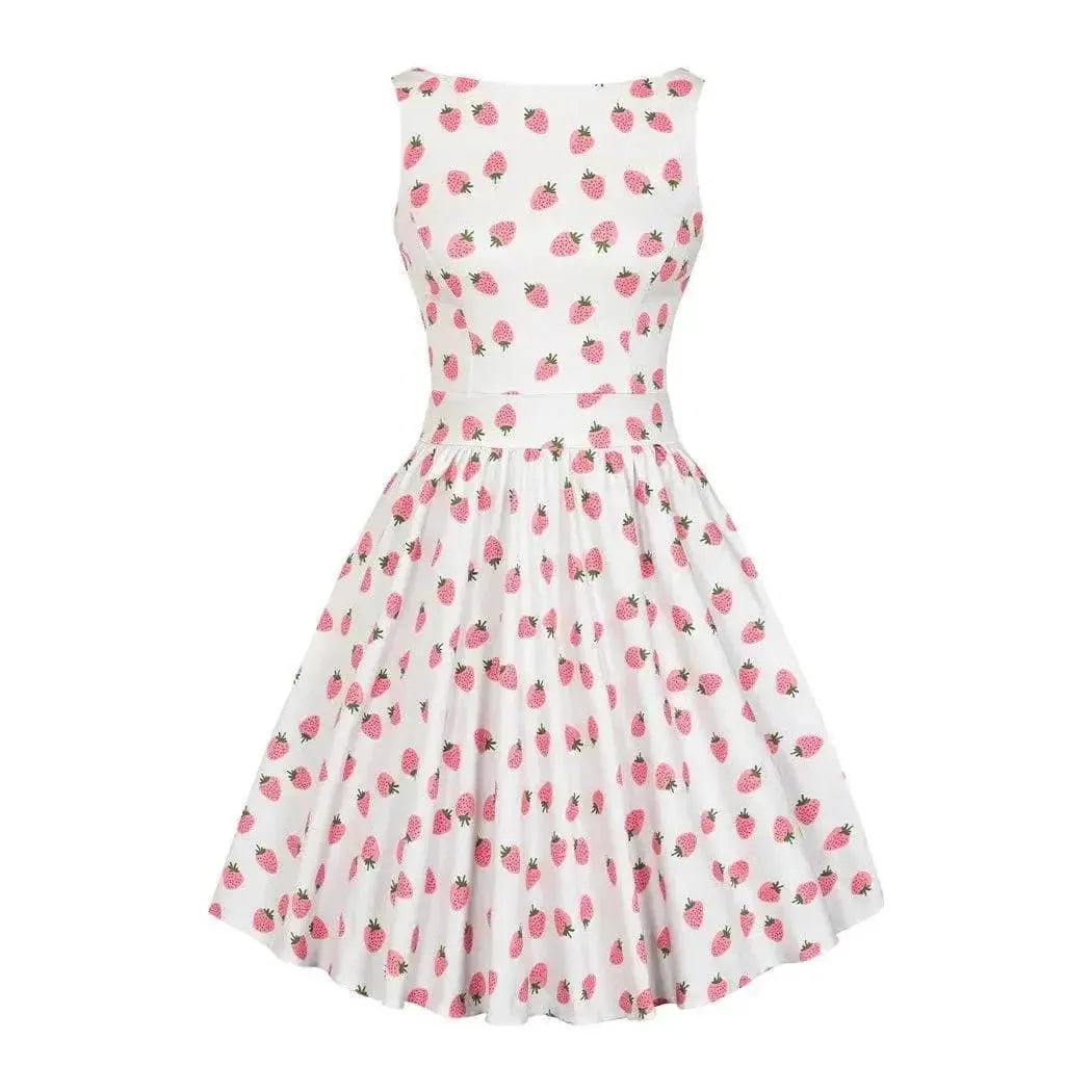 Tea Dress - Strawberry Cream Lady Vintage Tea Dresses