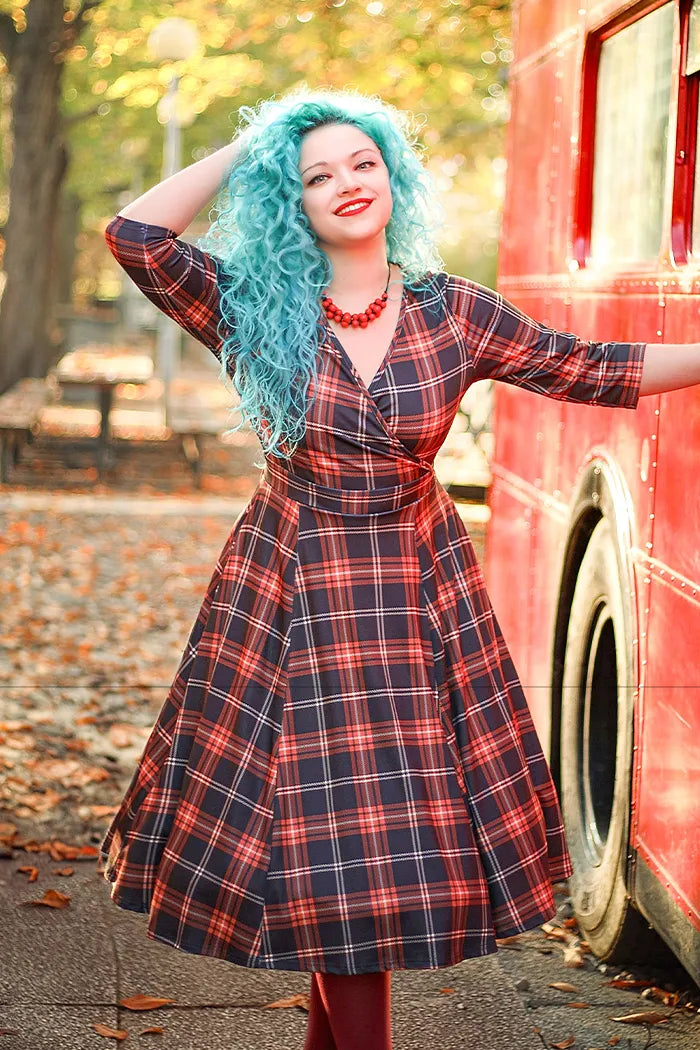 Lyra Dress - Fall Tartan