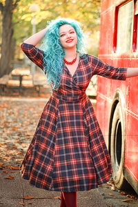 Thumbnail for Lyra Dress - Fall Tartan