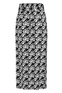 Thumbnail for Wrap Skirt - Black Tropical Lady Vintage Wrap Skirt
