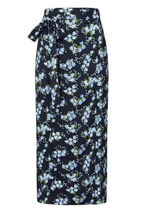 Thumbnail for Wrap Skirt - Blue Floral Lady Vintage Wrap Skirt