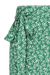 Thumbnail for Wrap Skirt - Green Ditsy Lady Vintage Wrap Skirt