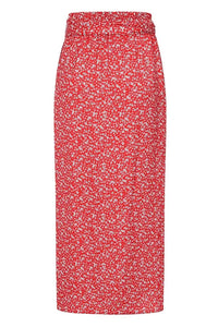Thumbnail for Wrap Skirt - Red Ditsy - Lady V London