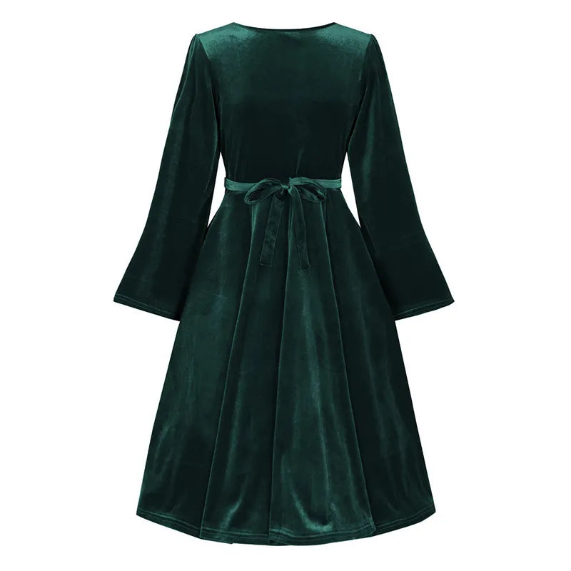 Zelda Dress - Emerald Velvet