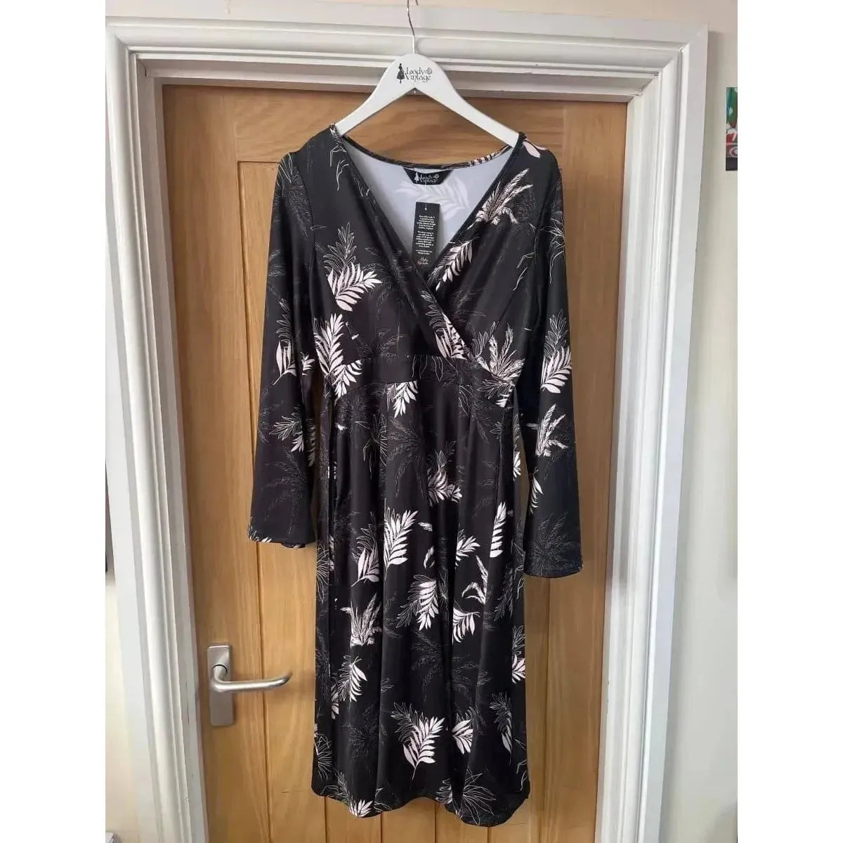 Zelda Dress - Winter Palm (10) 10 Lady Vintage London Outlet