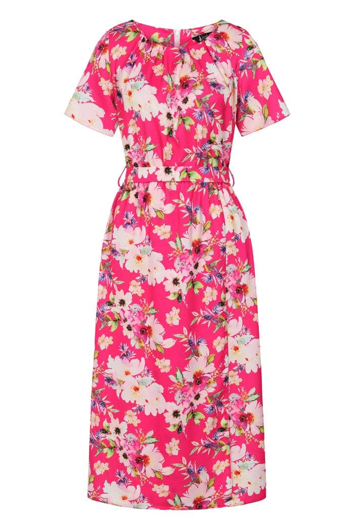 Daphne Dress - Pink Floral - Lady V London