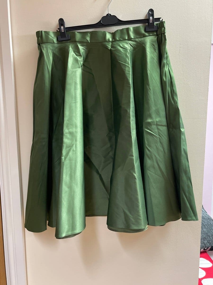 Full Circle Skirt - Jade Green - Lady V London