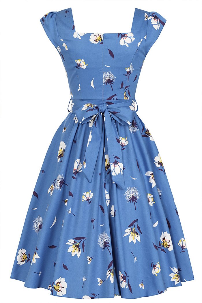Swing Dress - Cobalt From The Blue - Lady V London