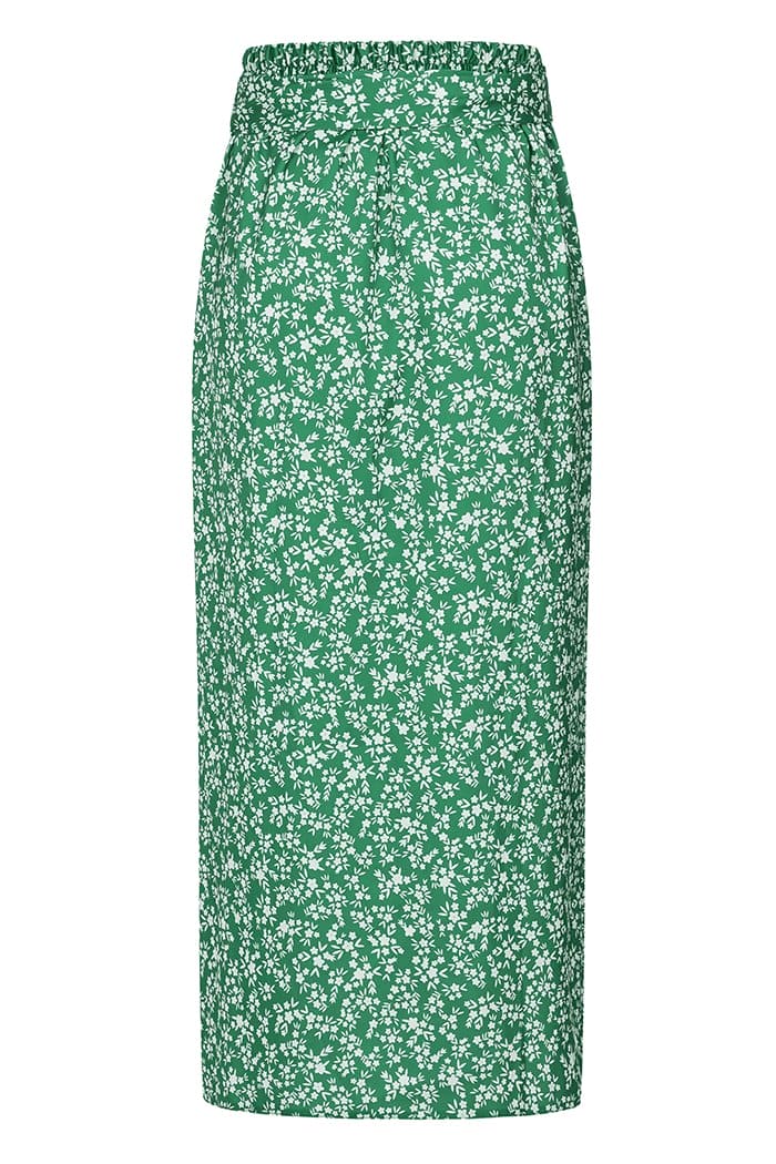 Wrap Skirt - Green Ditsy - Lady V London